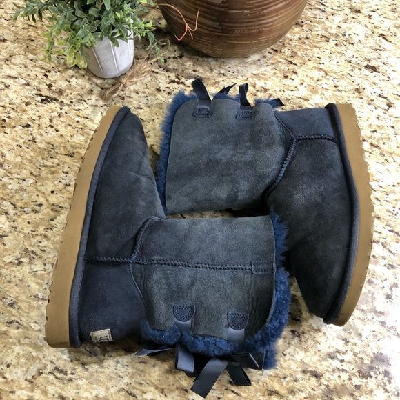 UGG Bailey Bow II Water-Resistant Boots in Blue 7 - Picture 5 of 11